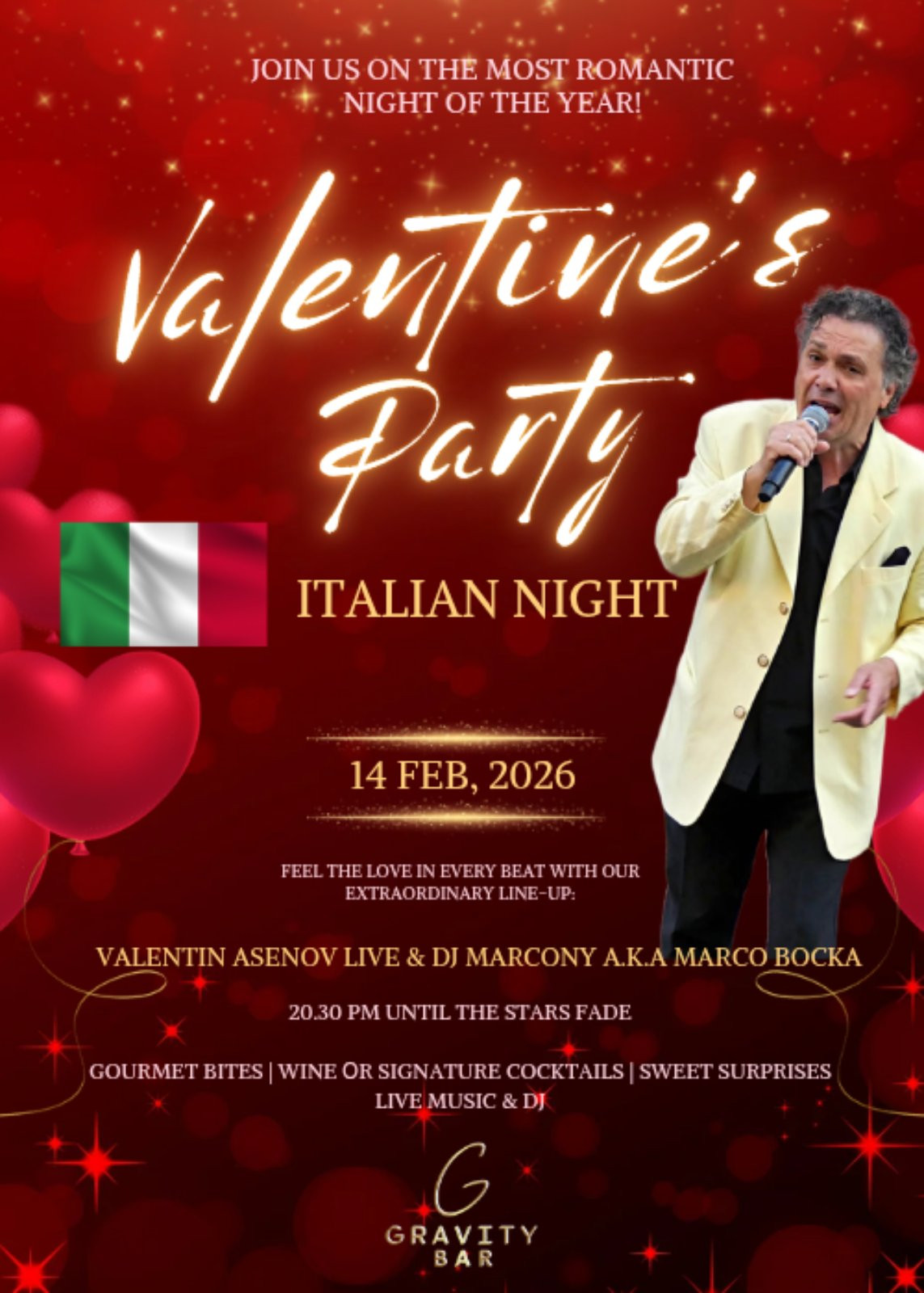 AMORE IN GRAVITY BAR// Свети Валентин в италиански стил