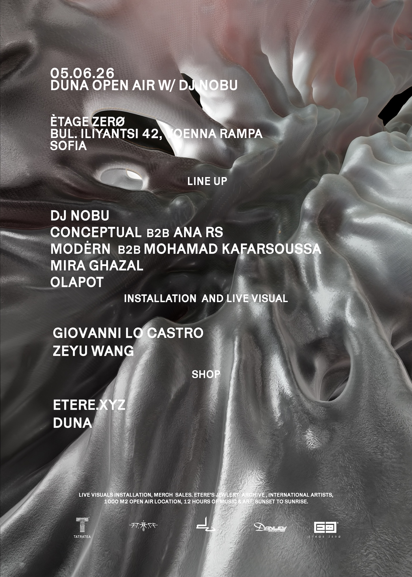 DUNA OPEN AIR w/ DJ NOBU at ÈTAGE ZERØ (bul. Iliyantsi 42)