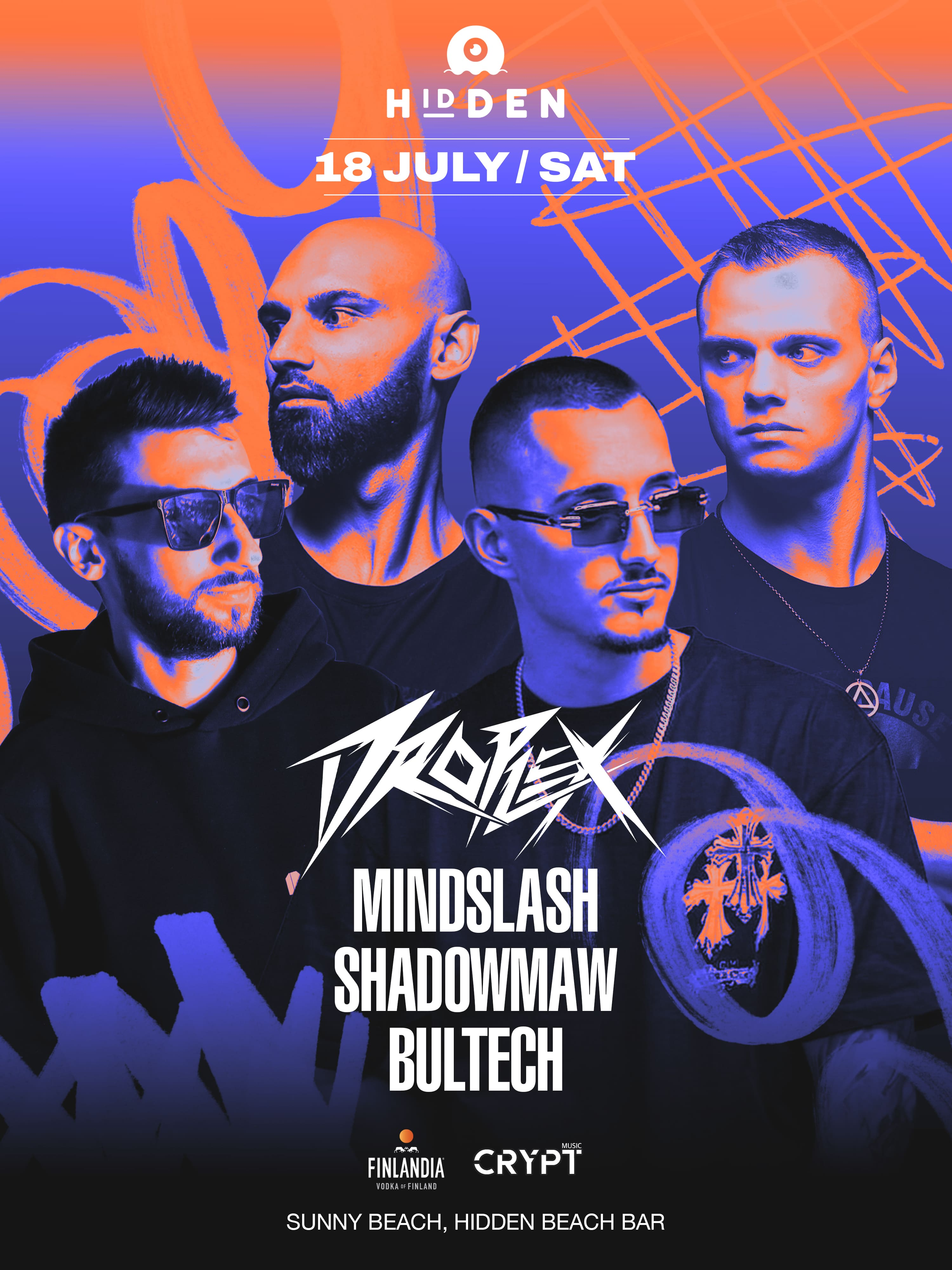 DROPLEX, MINDSLASH, SHADOWMAW & BULTECH at Hidden Beach Bar