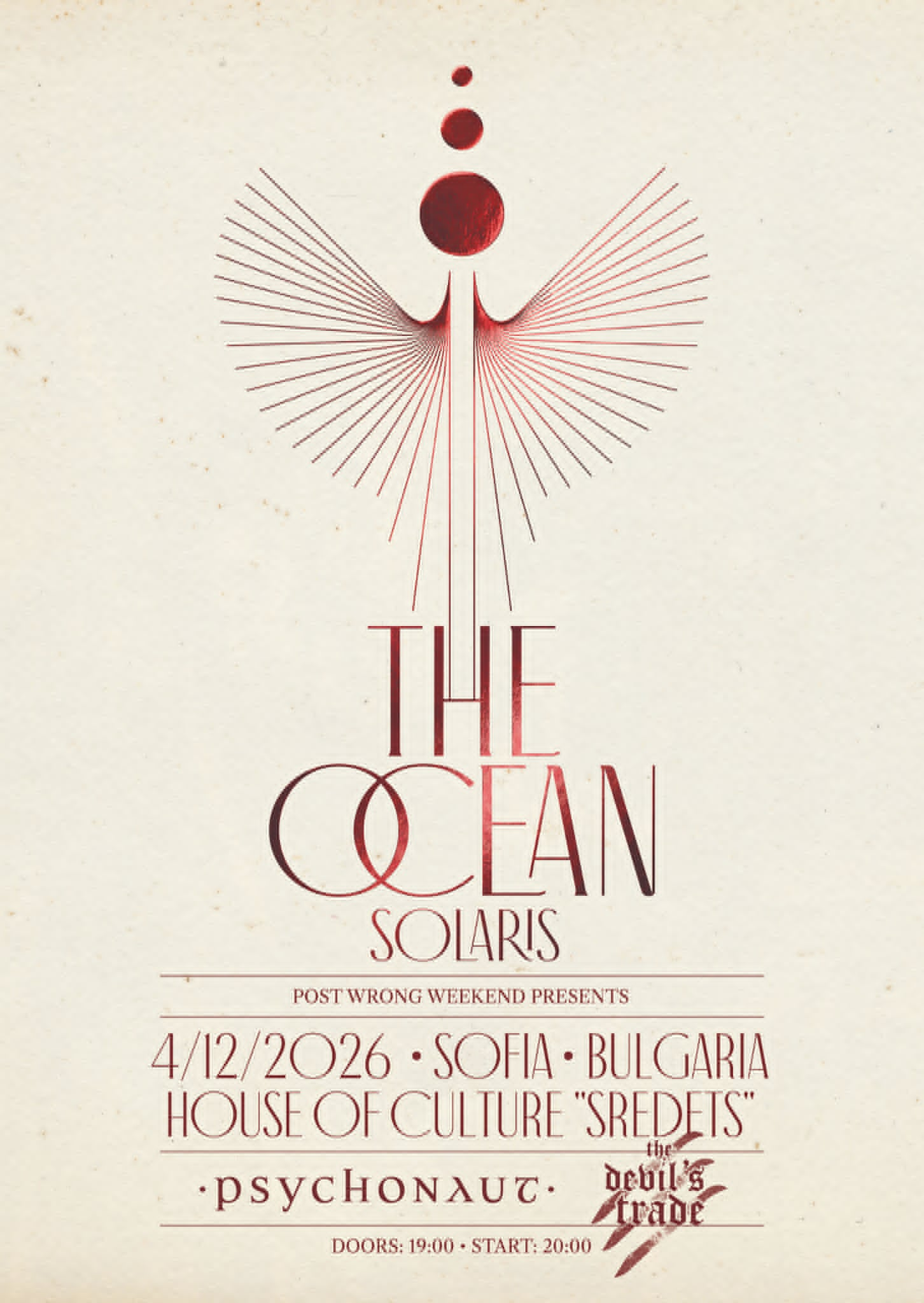 THE OCEAN / PSYCHONAUT / THE DEVIL'S TRADE live in Sofia