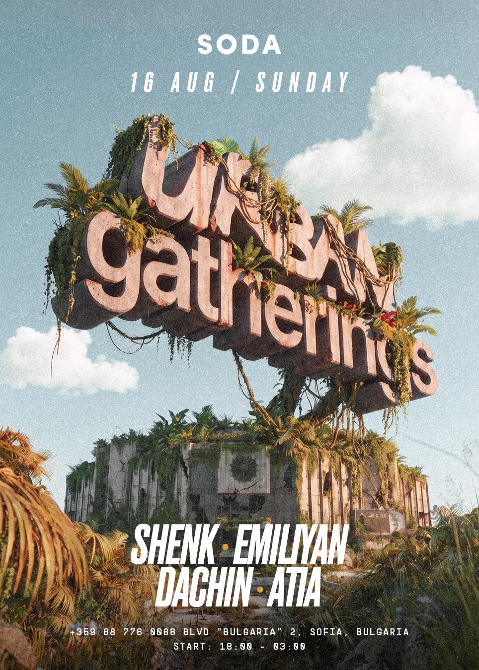 Urban Gatherings at Soda Sunday 16.08