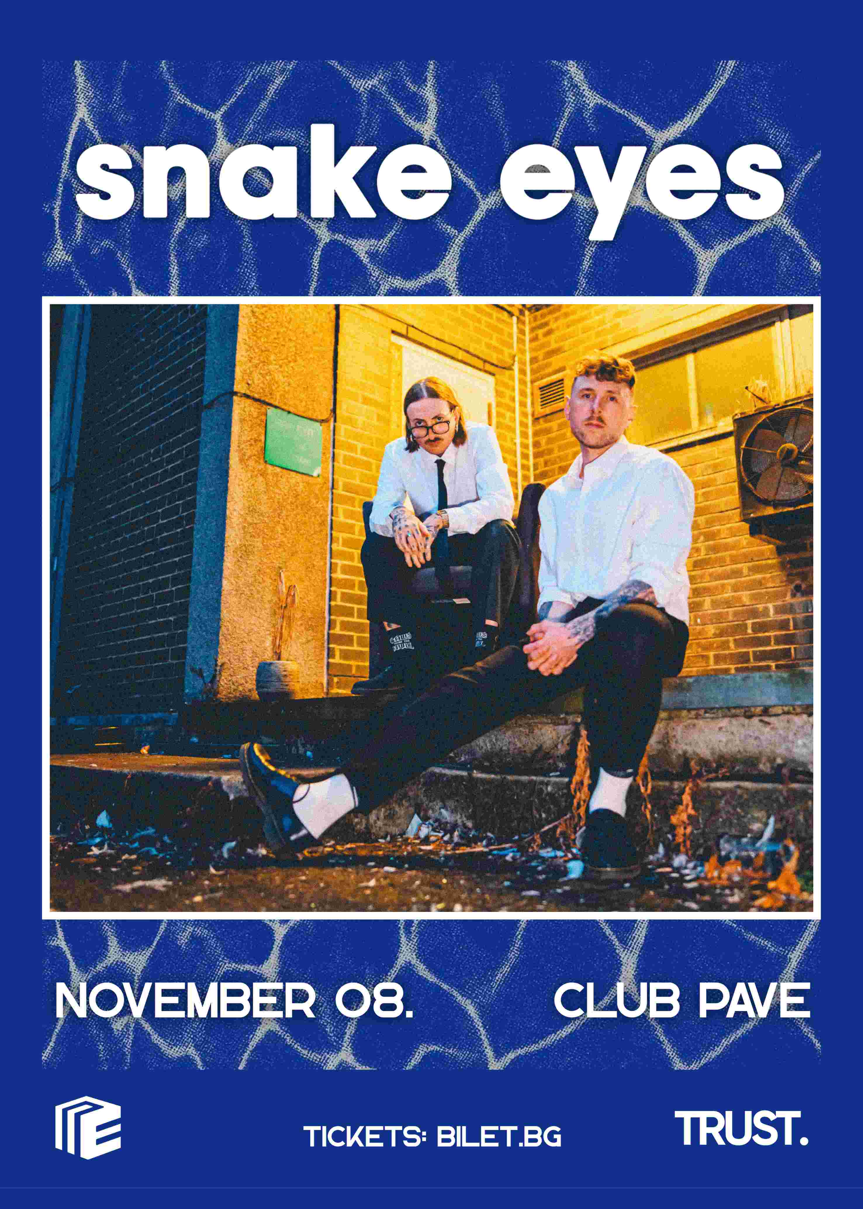 Snake Eyes (Brighton grit-pop diy power duo) w/ Elittna live @ Club Pave